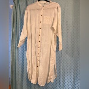 Saphed white shirt dress